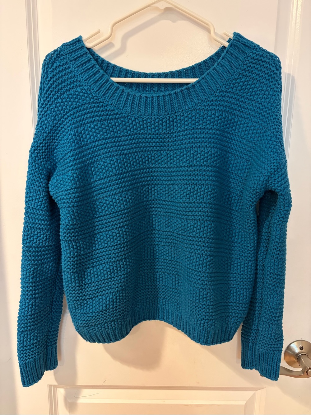 LOFT Teal Blue Crewneck Sweater, Size S